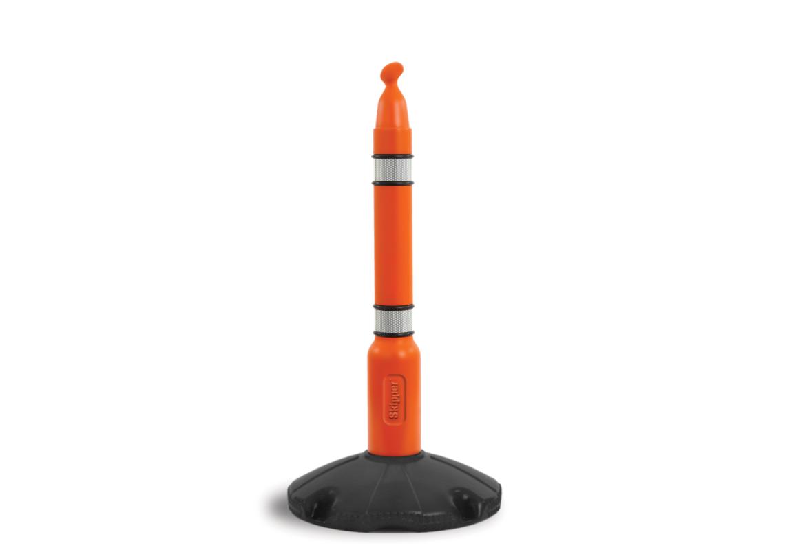 Pfosten + Sockel mit Ballastmöglichkeit SKIPPER Orange